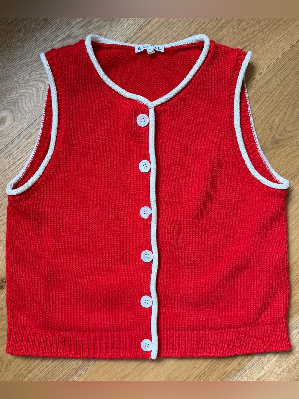 Alex Mill Bridget tipped sleeveless sweater M